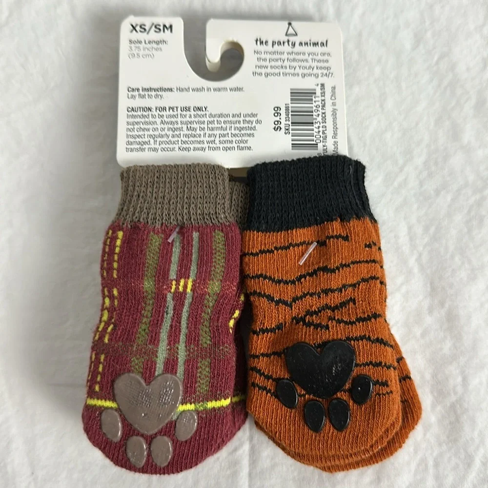YOULY the party animal dog sock set - size s/xs. New With Tags